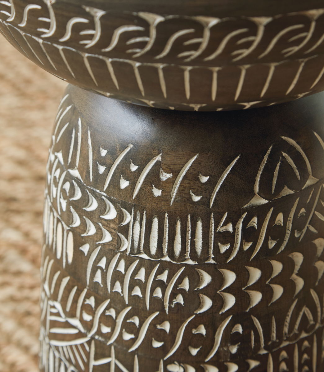 Hadcher - Accent Table - Cream / Brown - Image 5