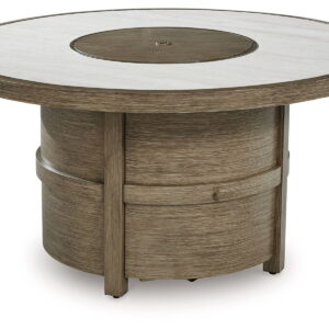 Rainier Ranch - Round Fire Pit Table - Beige