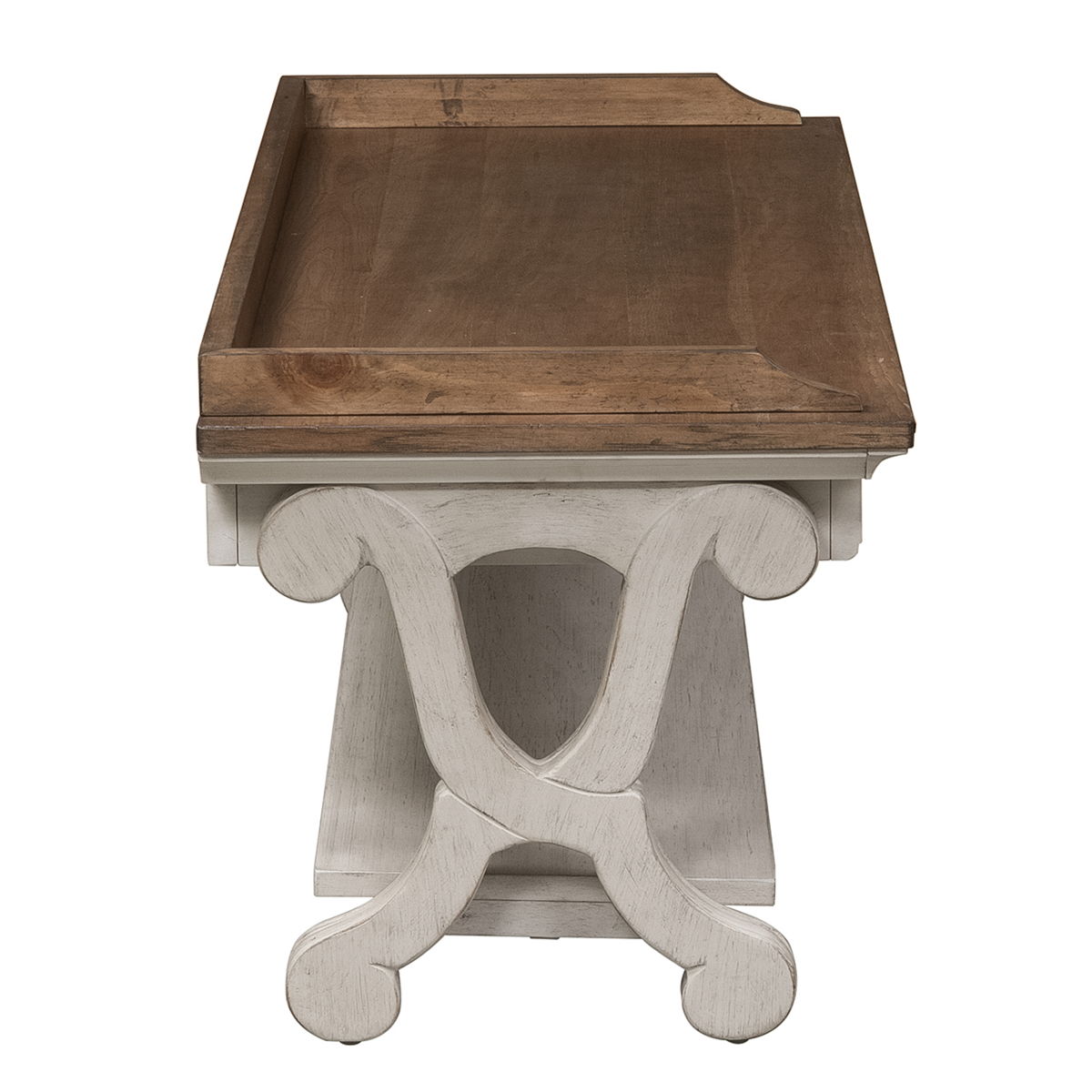 Farmhouse Reimagined - Bed Bench - Antique White / Chestnut Tops - Image 3