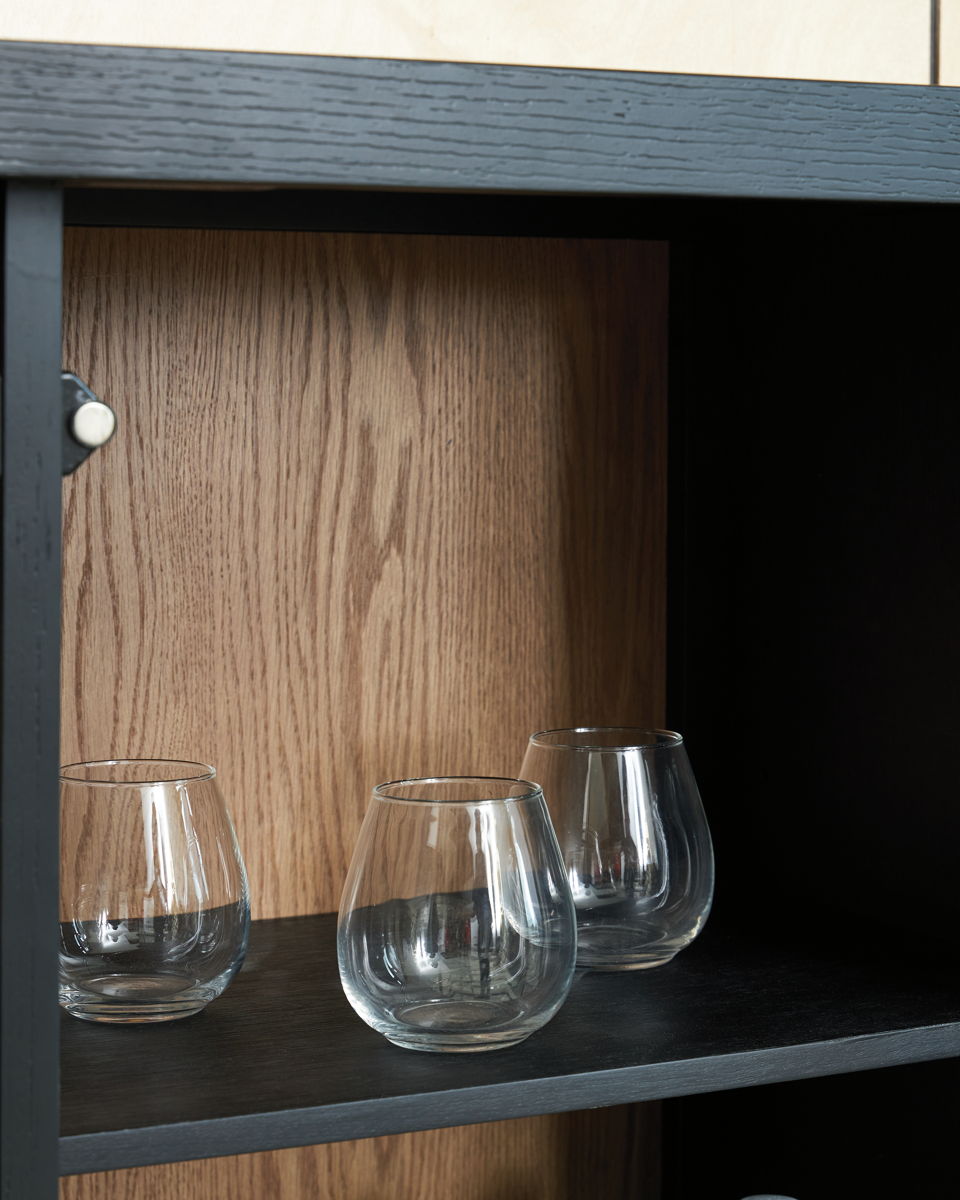 Armenleigh - Bar Cabinet - Black / Brown - Image 3