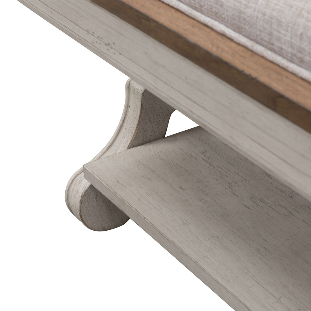 Farmhouse Reimagined - Bed Bench - Antique White / Chestnut Tops - Image 5