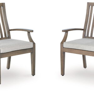 Rainier Ranch - Arm Chair With Cushion (Set of 2) - Brown / Beige