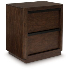 Dilenno - Two Drawer Night Stand - Dark Brown