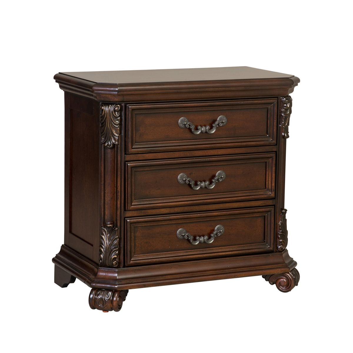 Messina Estates - 3 Drawer Nightstand - Cognac - Image 6