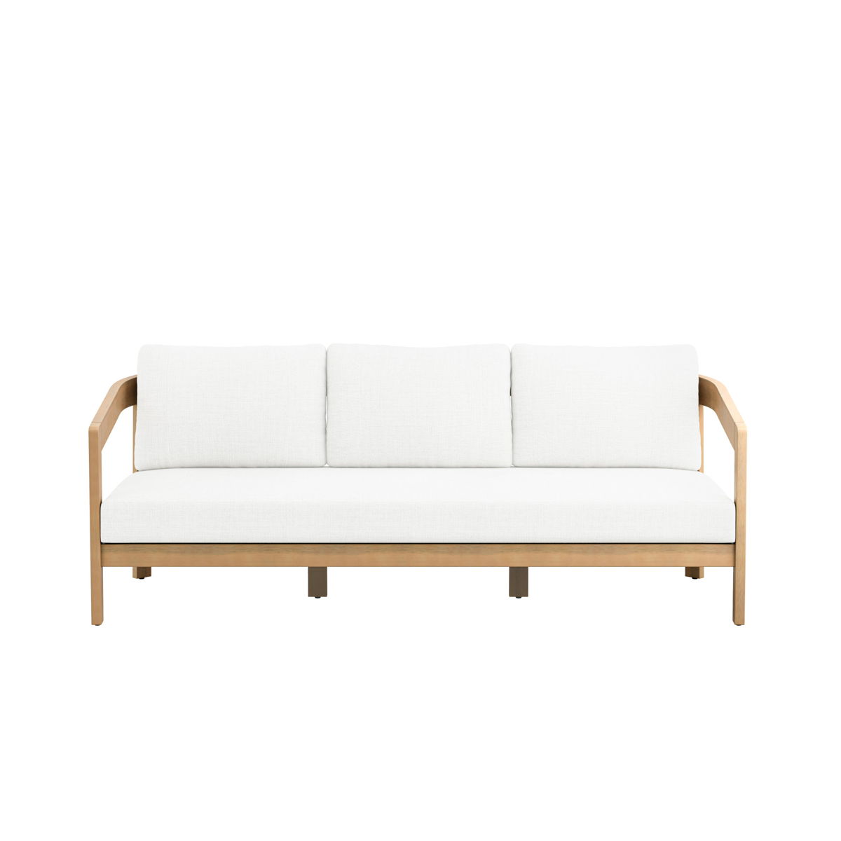 Wesley - Patio Sofa With Cushions - White - Image 5