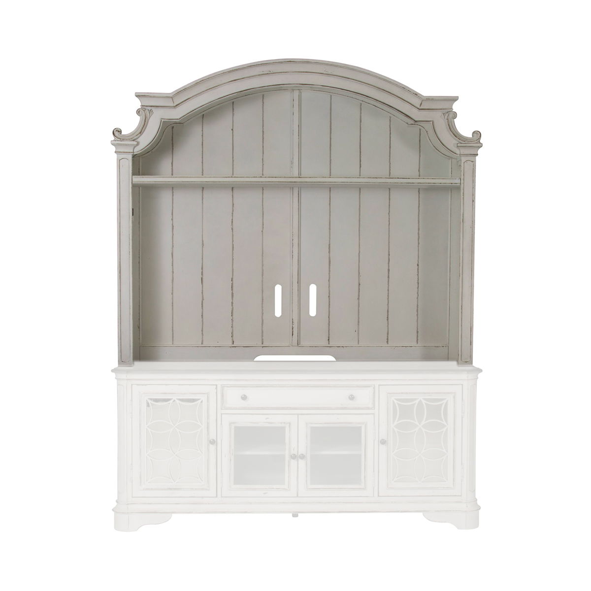Magnolia Manor - Arched Entertainment Hutch - White - Image 2