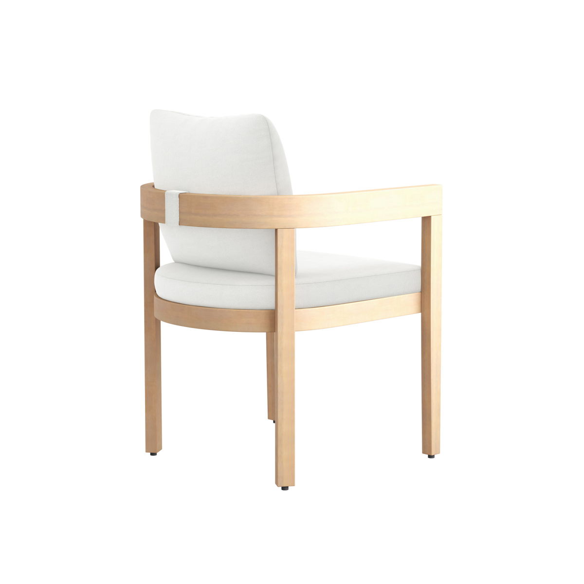 Wesley - Patio Side Chair With Cushion - White - Image 2