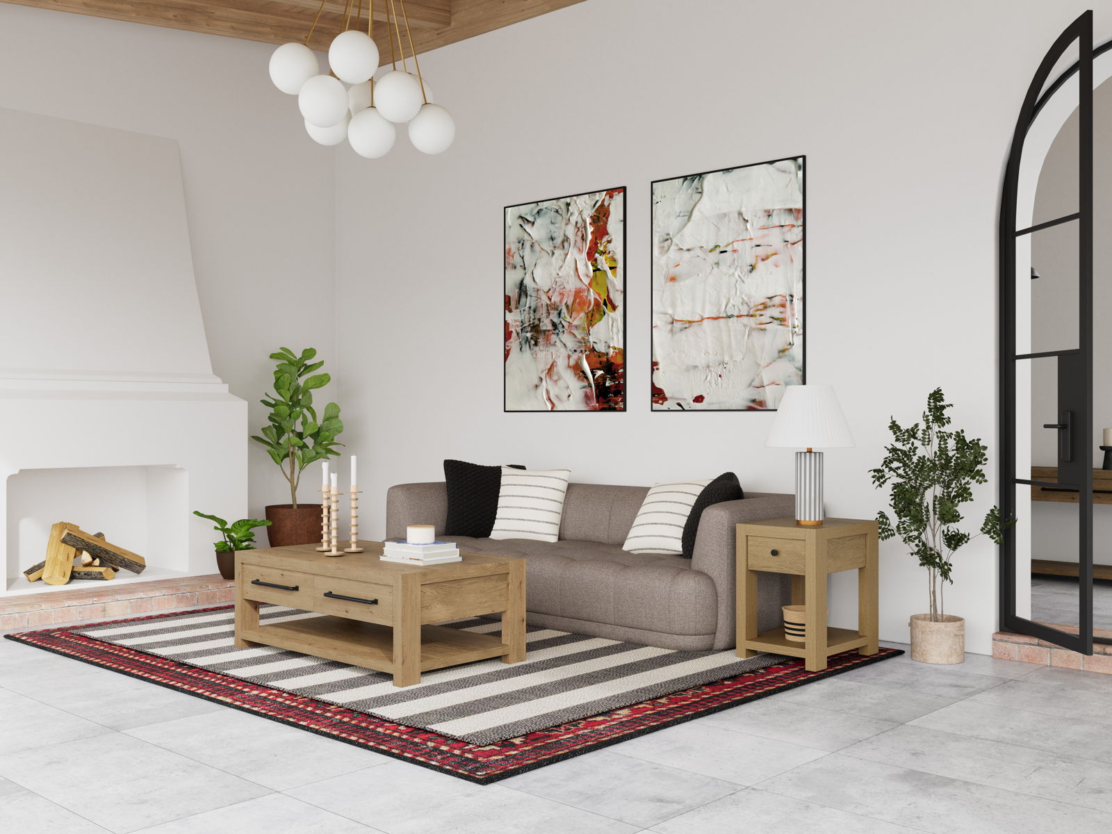 Davie - Chairside Table - Light Brown - Image 5