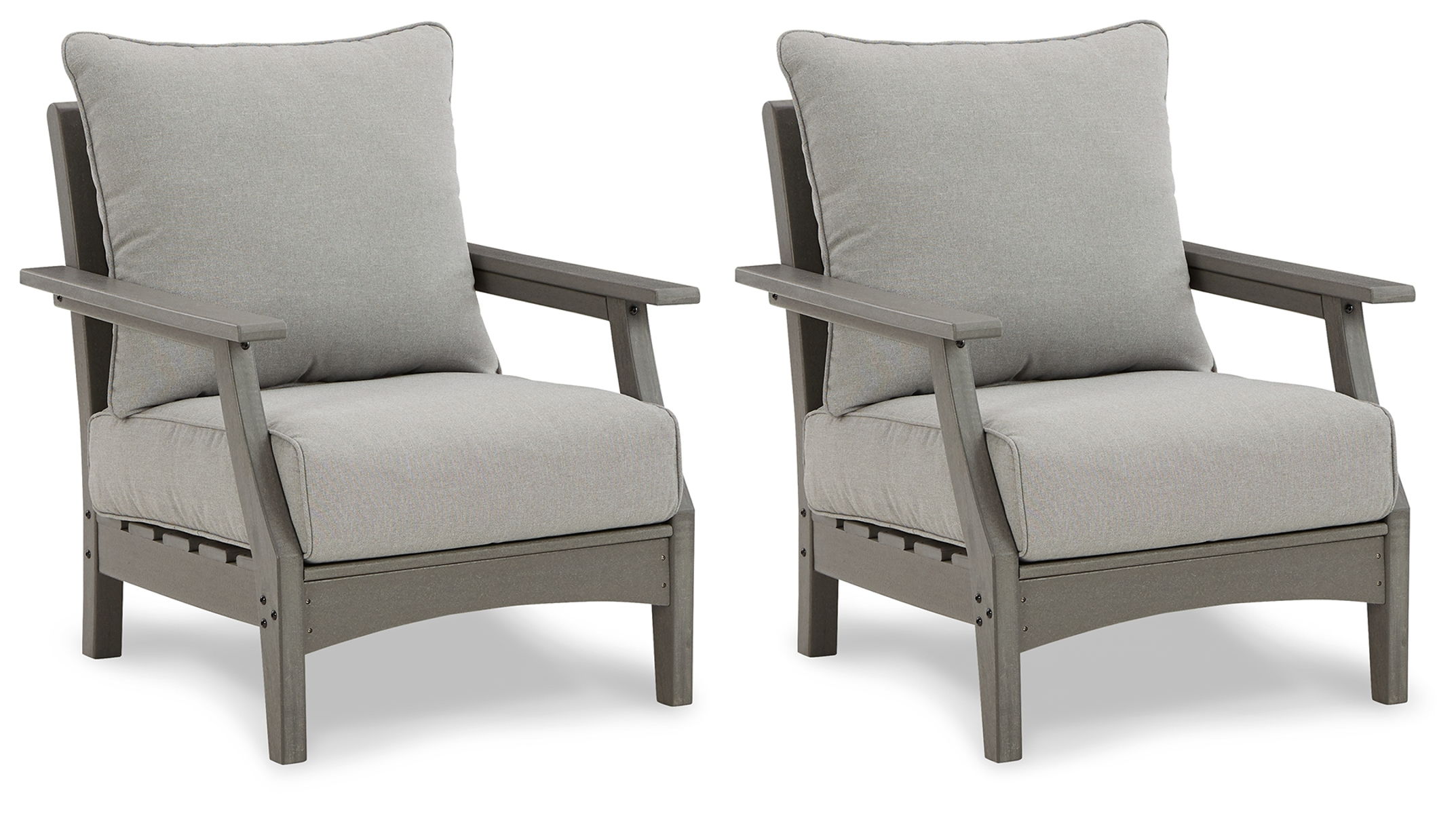 Visola - Lounge Chair w/Cushion (Set of 2) - Gray - Image 4