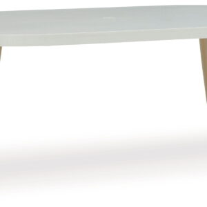 Seton Creek - Oval Dining Table With Umb Opt - White