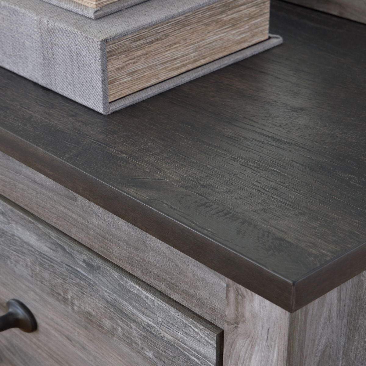 Bronyan - Two Drawer Night Stand - Dark Gray - Image 5