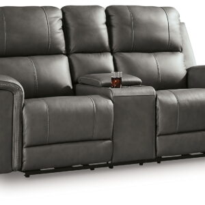 Bleckley - Power Reclining Loveseat With Console / Adjustable Headrest