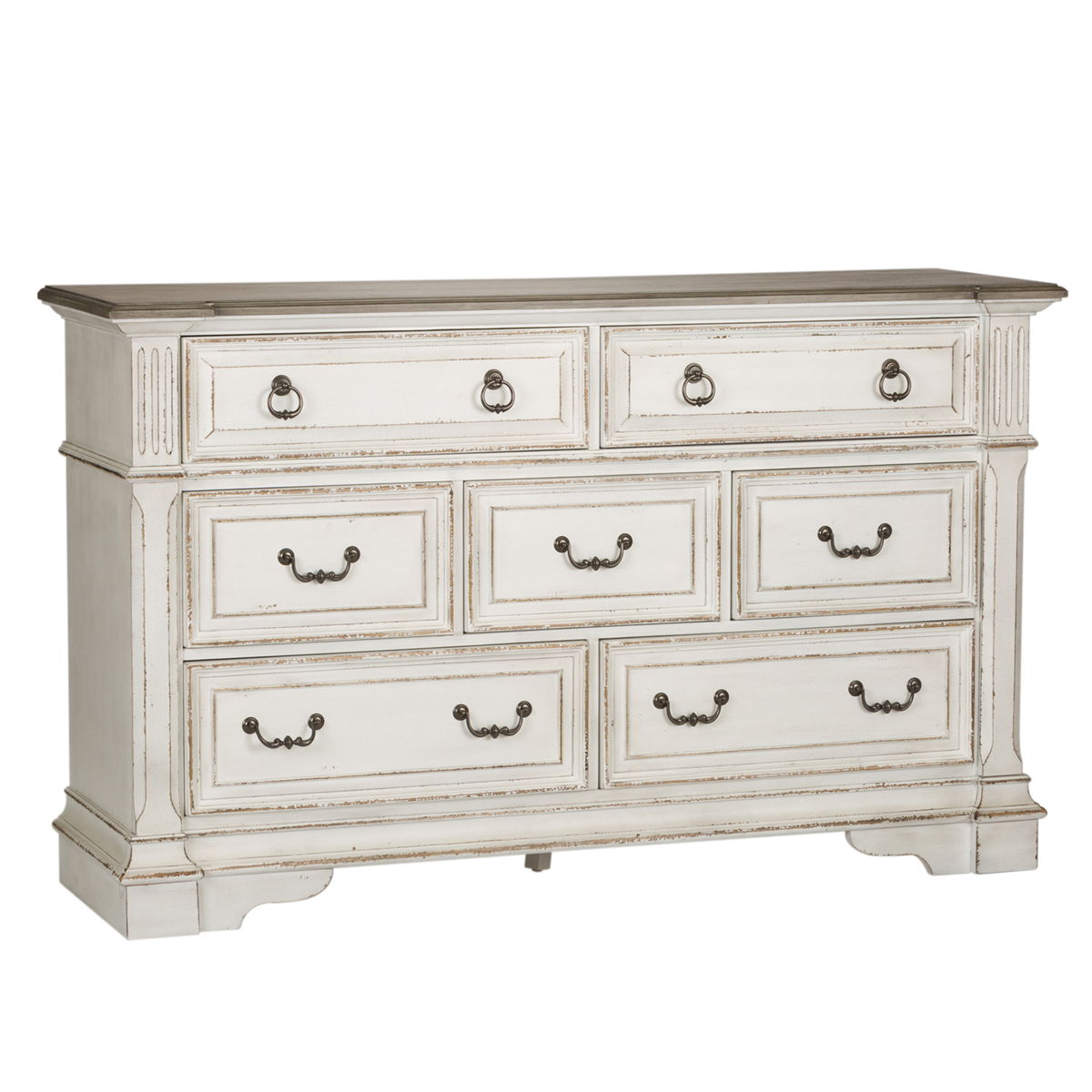 Abbey Park - 7 Drawer Dresser - White - Image 2