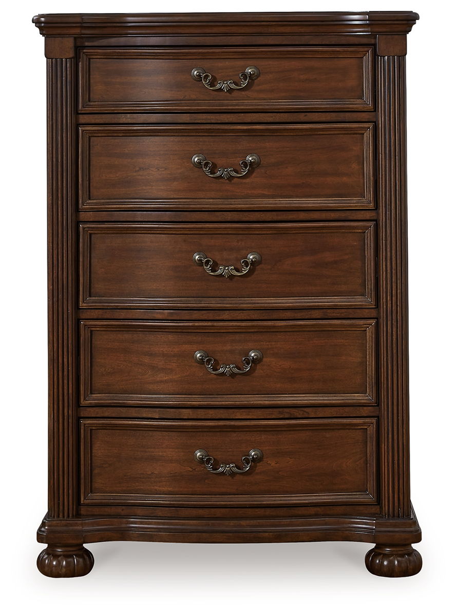 Lavinton - Five Drawer Chest - Brown - Image 5