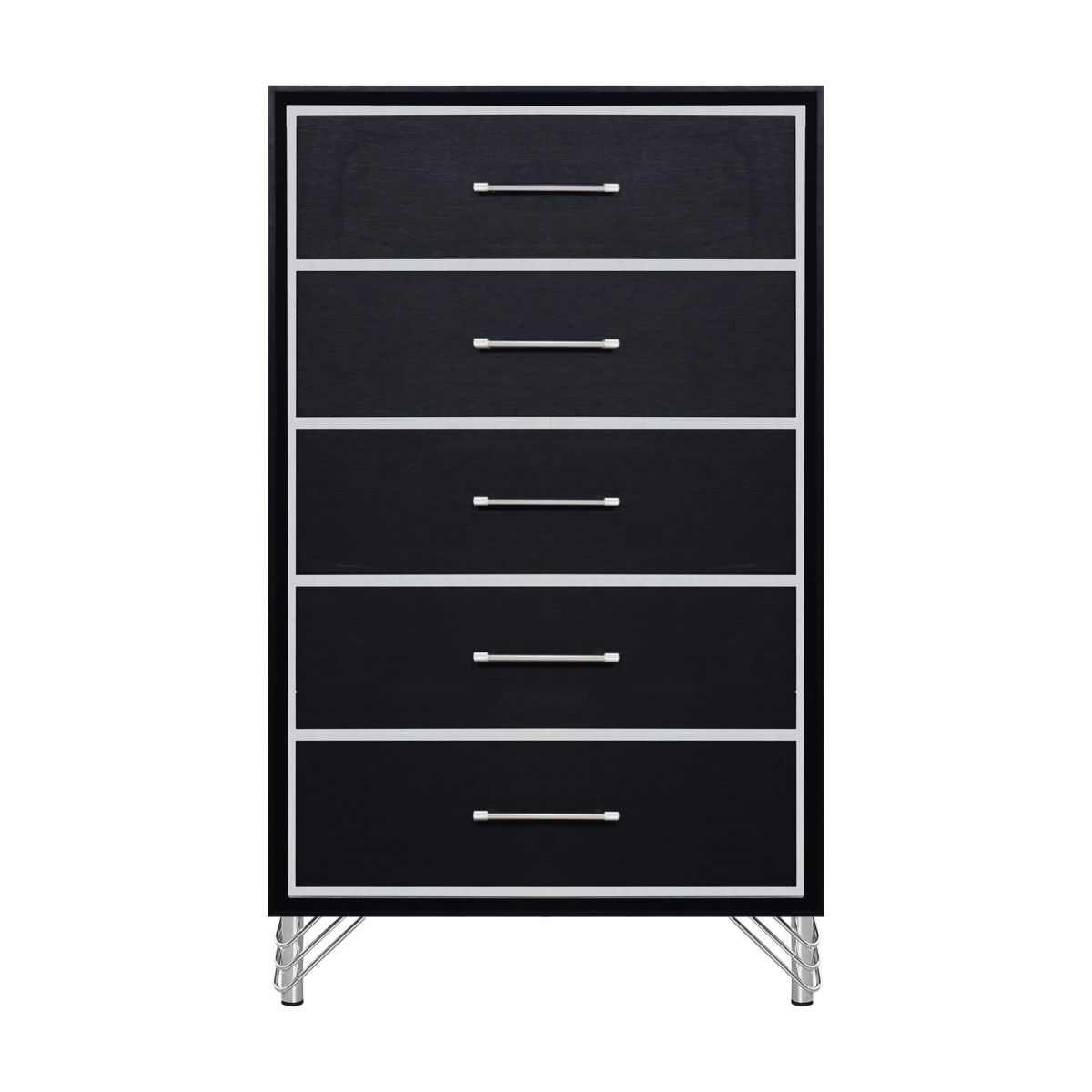 Ava - 5 Drawer Chest - Ebony - Image 2