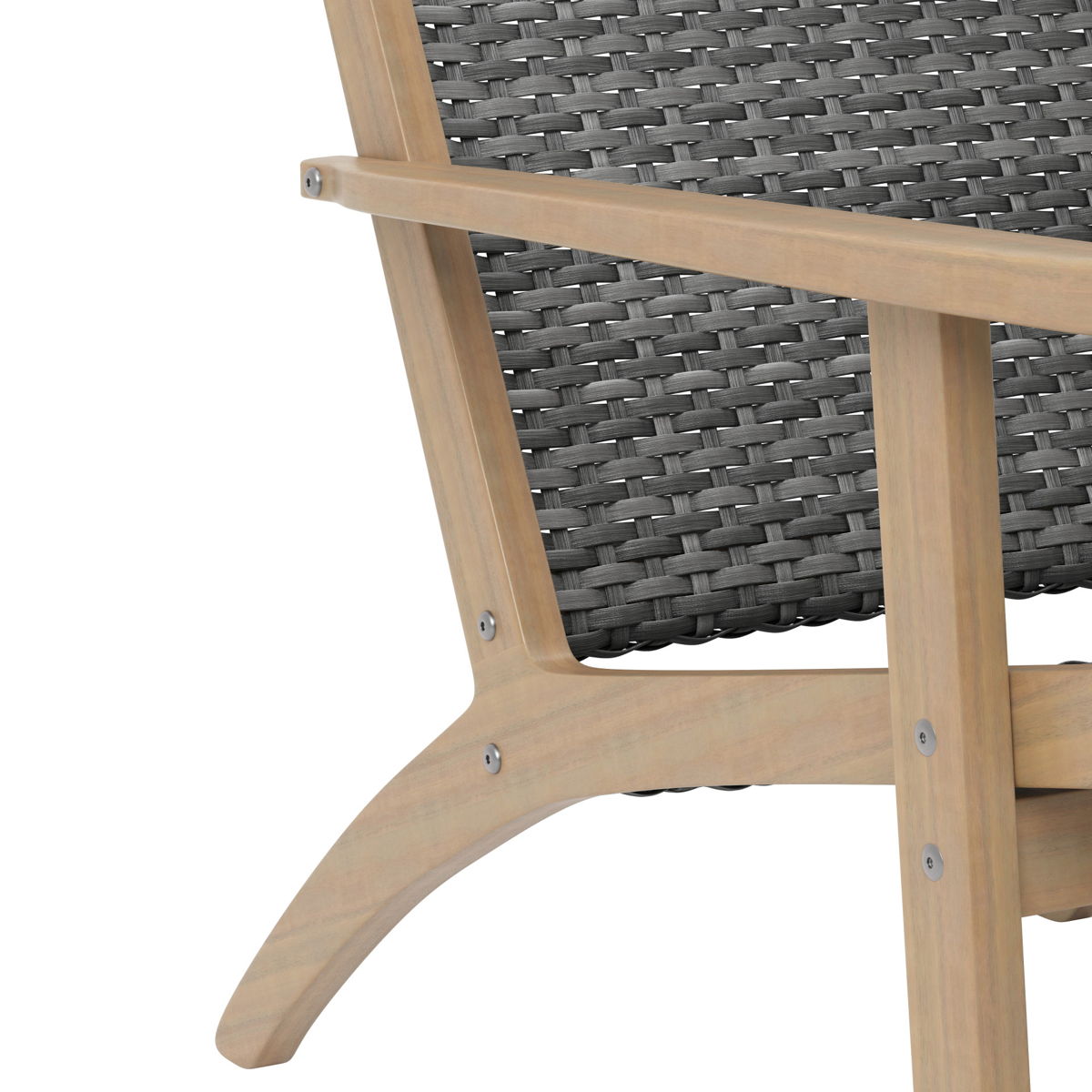 Radius - Patio Wood And Wicker Side Chair (Set of 2) - Gray - Image 8