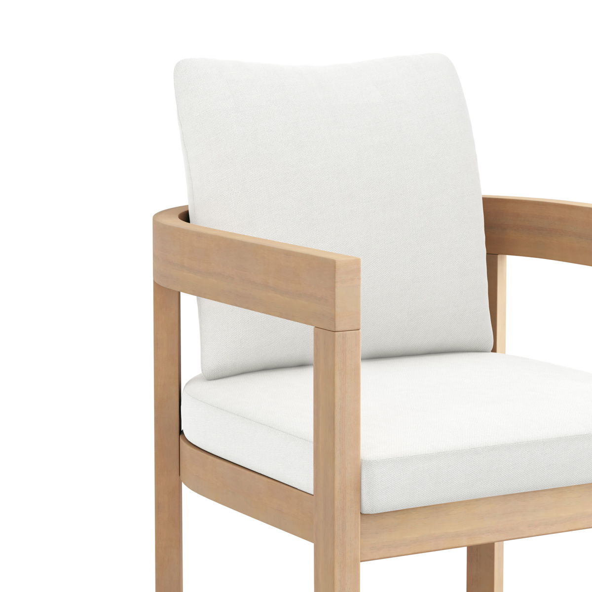 Wesley - Patio Side Chair With Cushion - White - Image 6