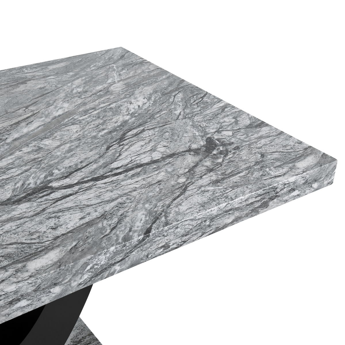 Lyra - Dining Table Top & Base - Gray - Image 4