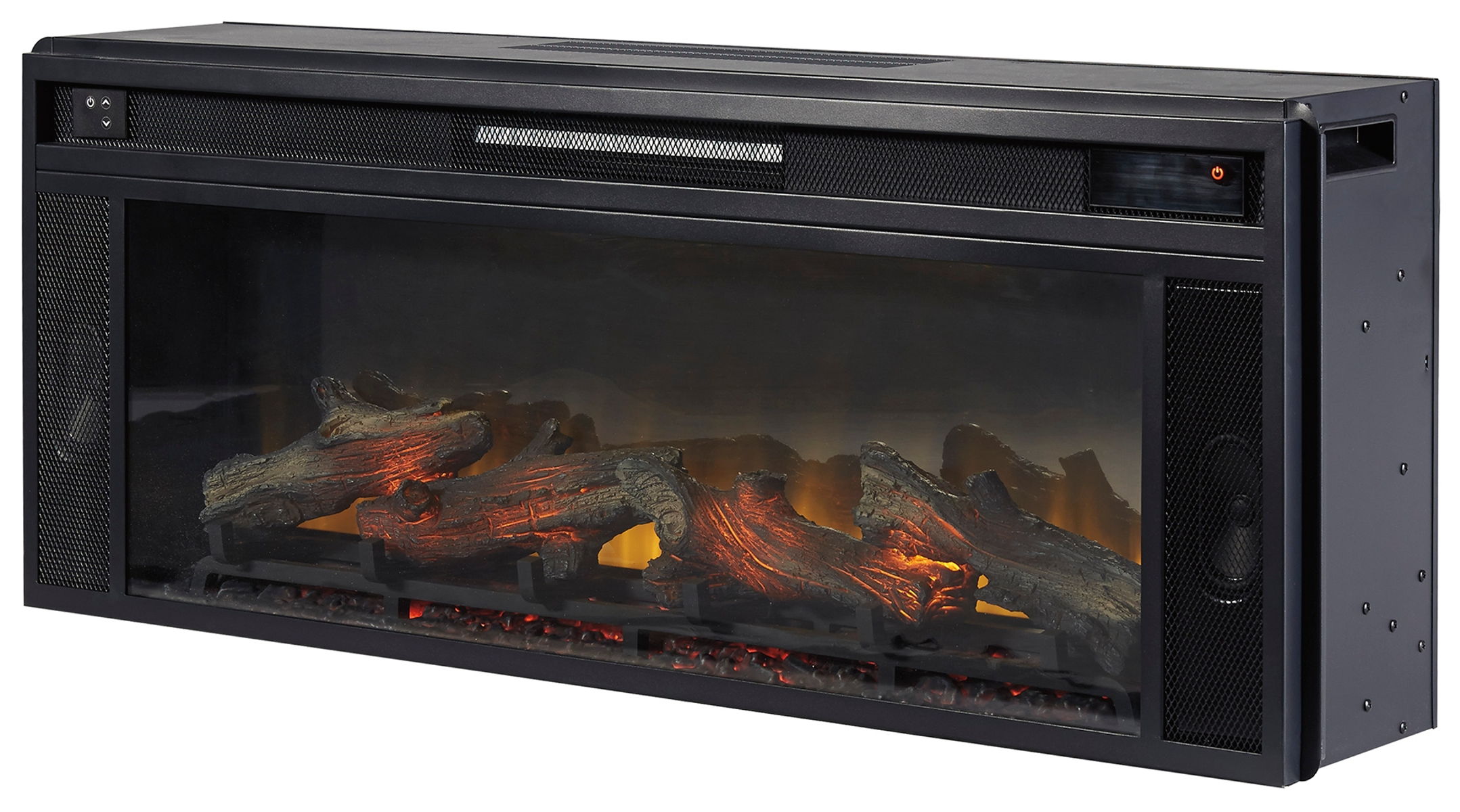 Entertainment Accessories - Fireplace Insert - Rectangular - Black - Image 2