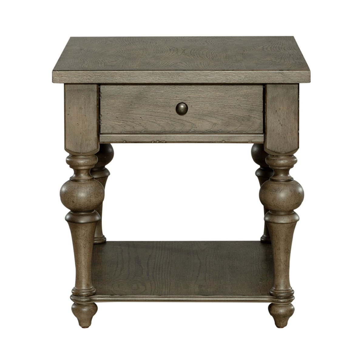 Americana Farmhouse - Drawer End Table - Dusty Taupe - Image 3