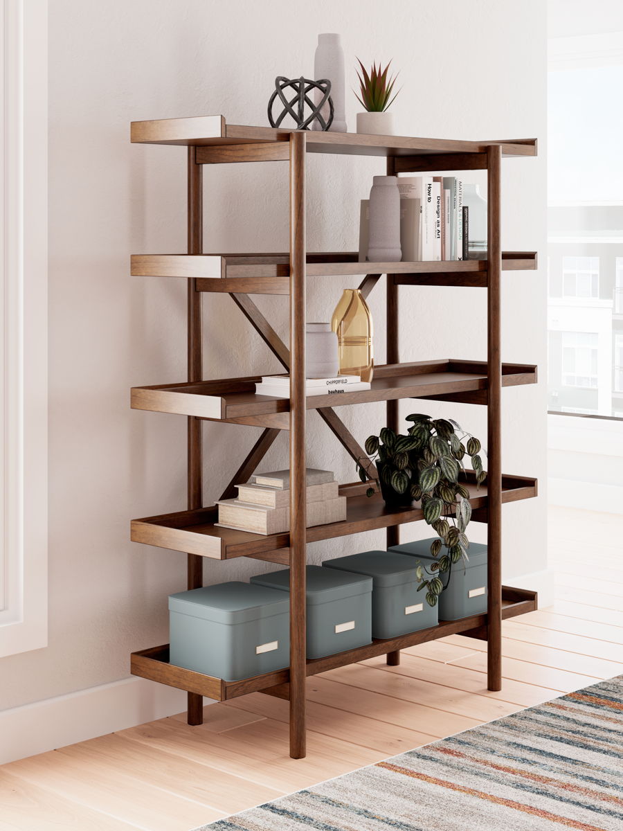 Lyncott - Bookcase - Brown - Image 9