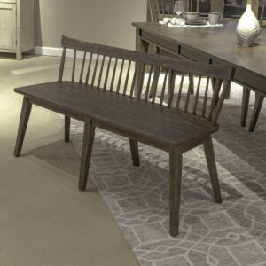 Midland Falls - Spindle Back Bench (RTA) - Rustic Brown