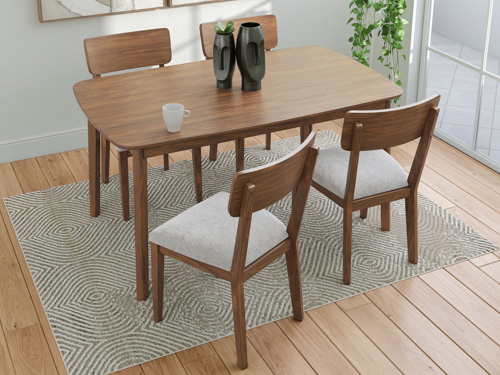 Tameride - Dining Room Table Set (Set of 5) - Brown - Image 8