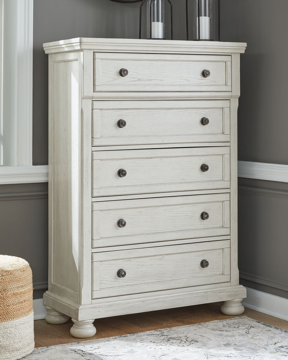 Robbinsdale - Five Drawer Chest - Antique White - Image 2