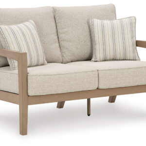 Hallow Creek - Loveseat With Cushion - Driftwood