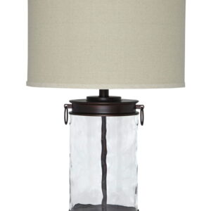 Tailynn - Glass Table Lamp - Clear / Bronze Finish