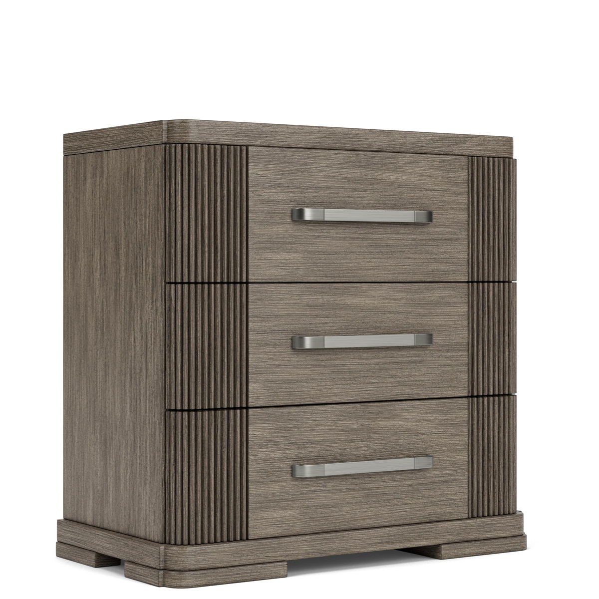 Sariel - 3 Drawer Nightstand - Dark Brown - Image 2