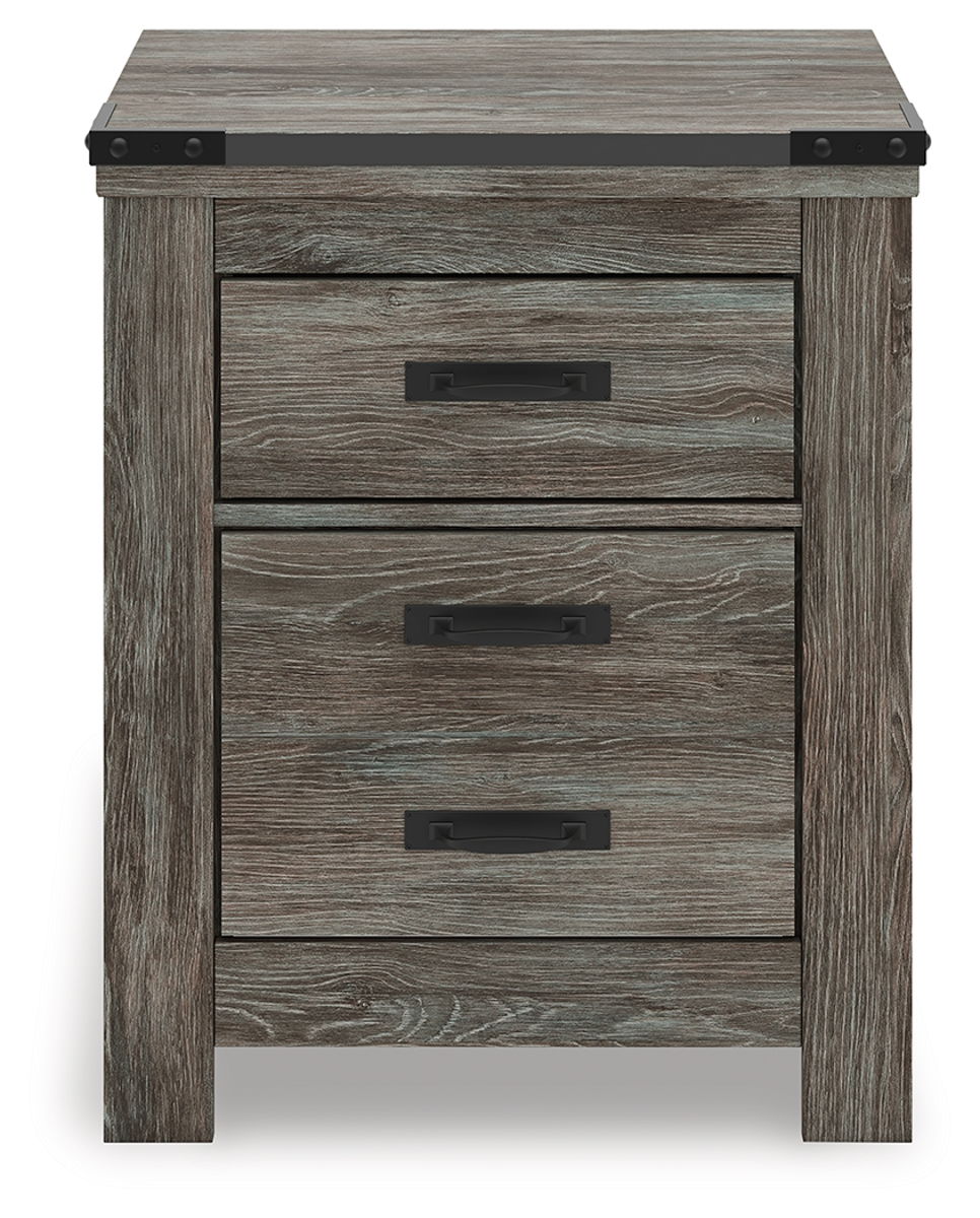 Frandern - Two Drawer Night Stand - Gray - Image 2