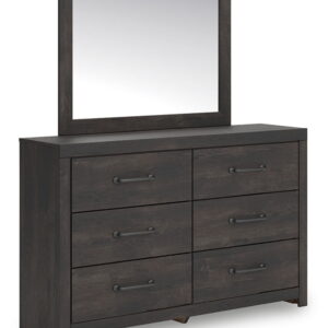 Hollivern - Dresser And Mirror - Dark Gray