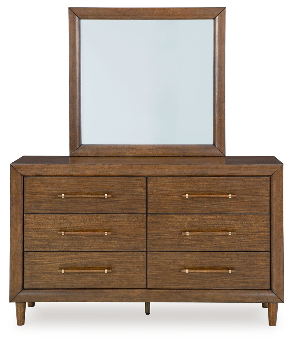 Lyncott - Dresser And Mirror - Brown - Image 8