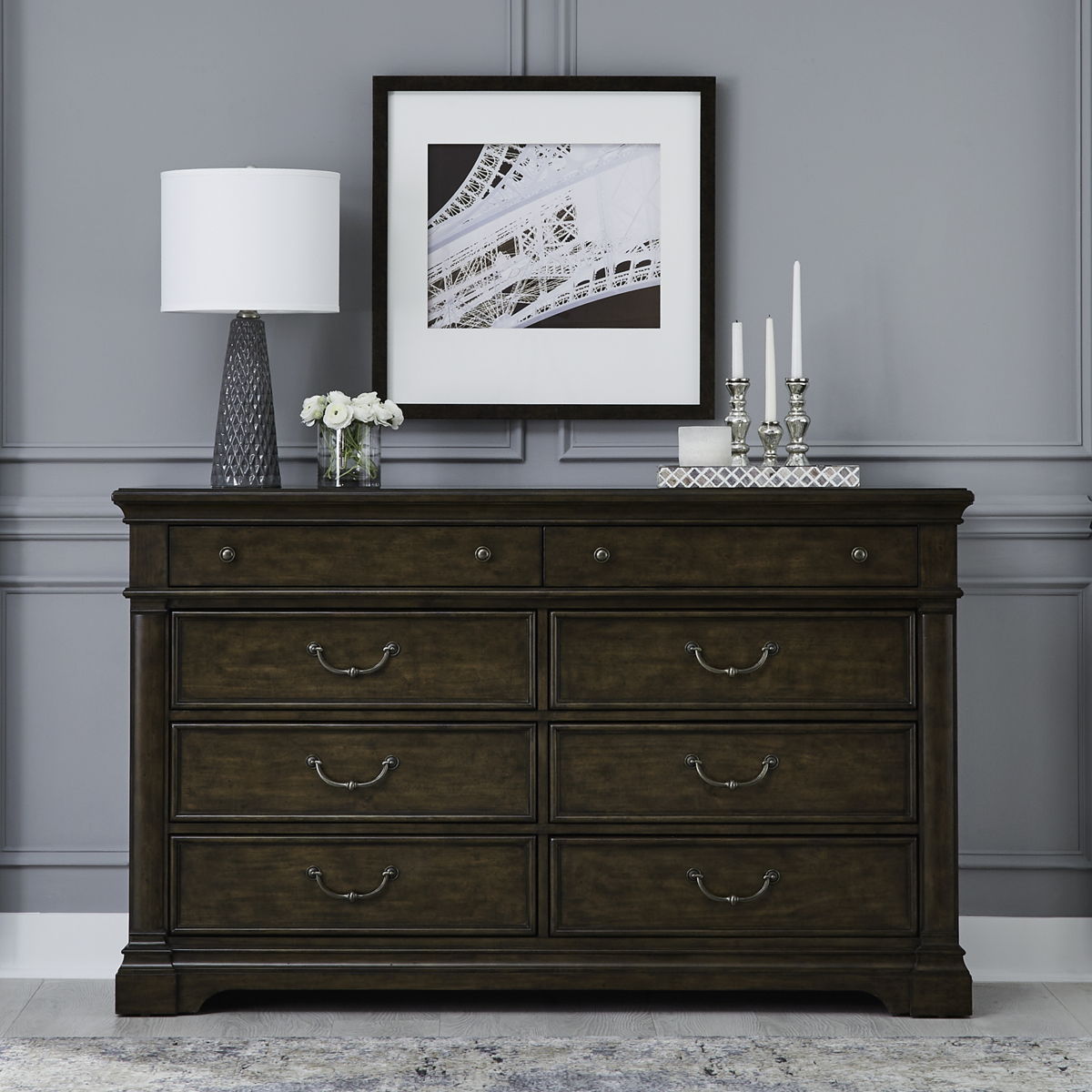 Arden Road - 8 Drawer Dresser - Satin Cherry
