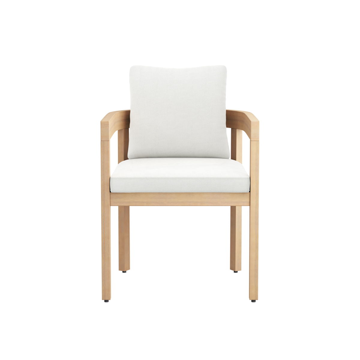 Wesley - Patio Side Chair With Cushion - White - Image 3