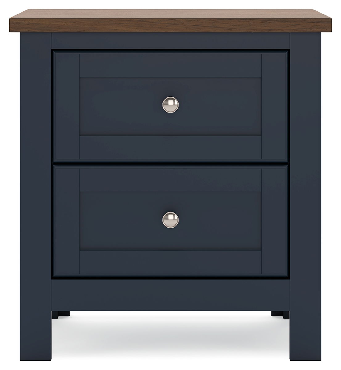 Landocken - Two Drawer Night Stand - Brown / Blue - Image 6