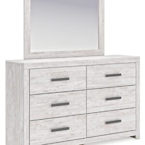 Cayboni - Dresser And Mirror - Whitewash