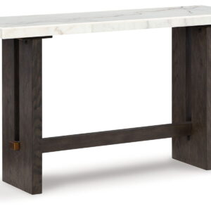 Burkhaus - Sofa Table - White / Dark Brown
