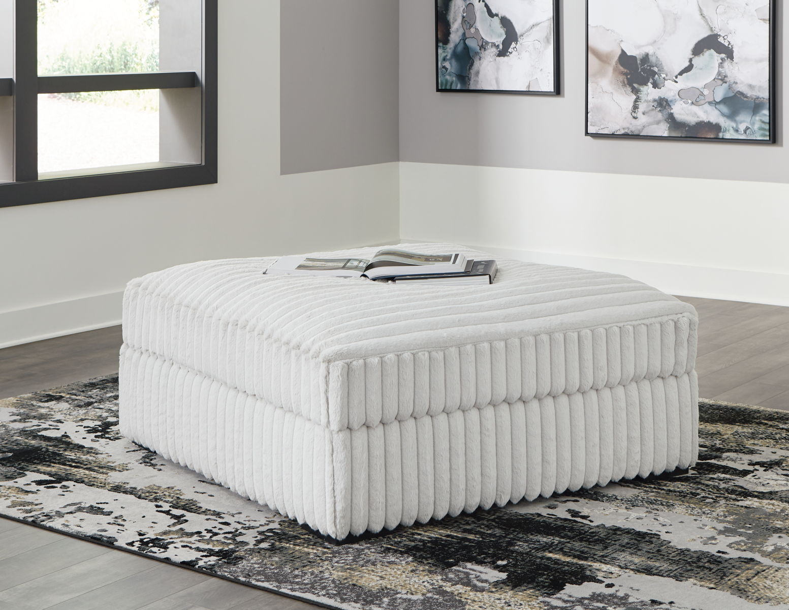 Stupendous - Oversized Accent Ottoman - Alloy - Image 2