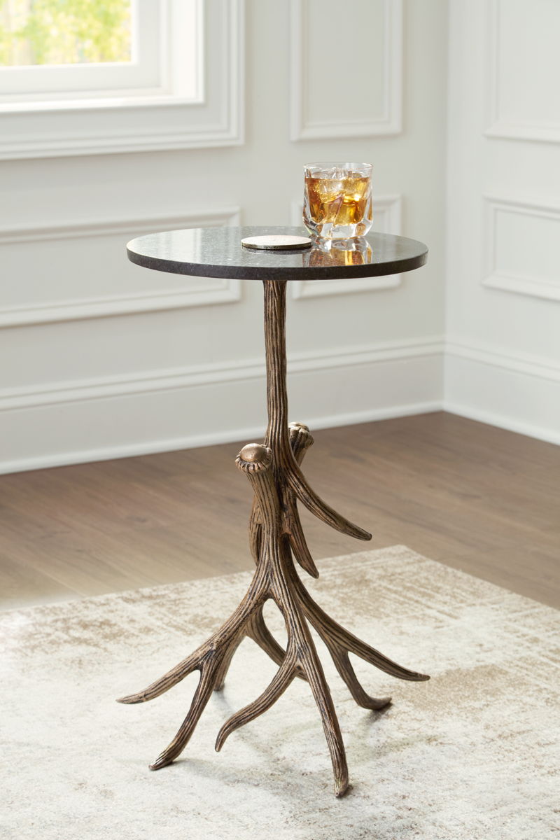 Lemkins - Accent Table - Black / Antique Gold Finish - Image 4