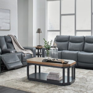Mindanao - 2 Pc. - Power Reclining Sofa, Power Reclining Loveseat with Console - Steel