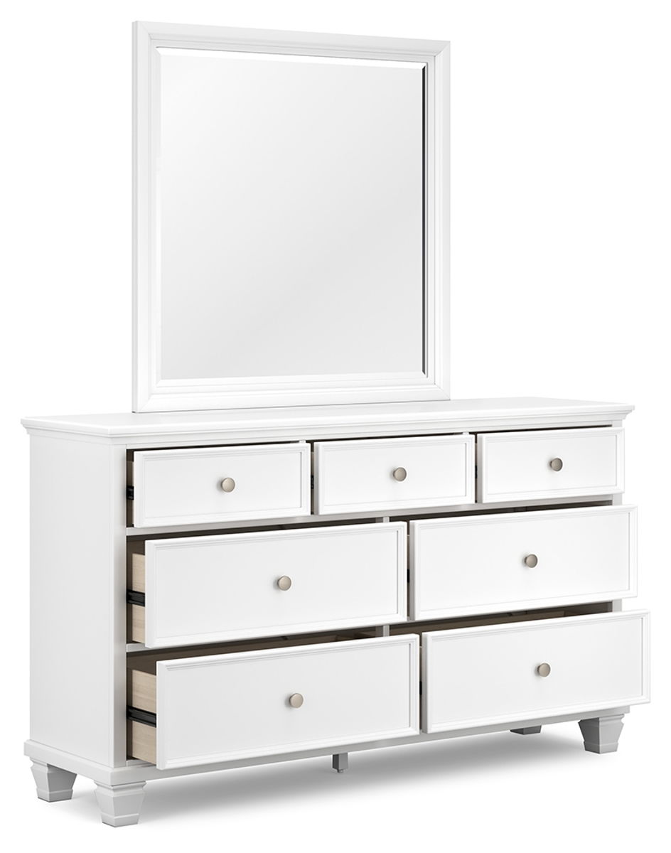 Fortman - Dresser And Mirror - White - Image 2