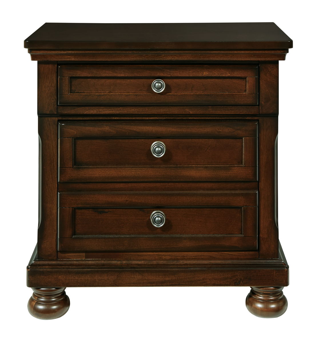 Porter - Two Drawer Night Stand - Dark Brown - Image 2