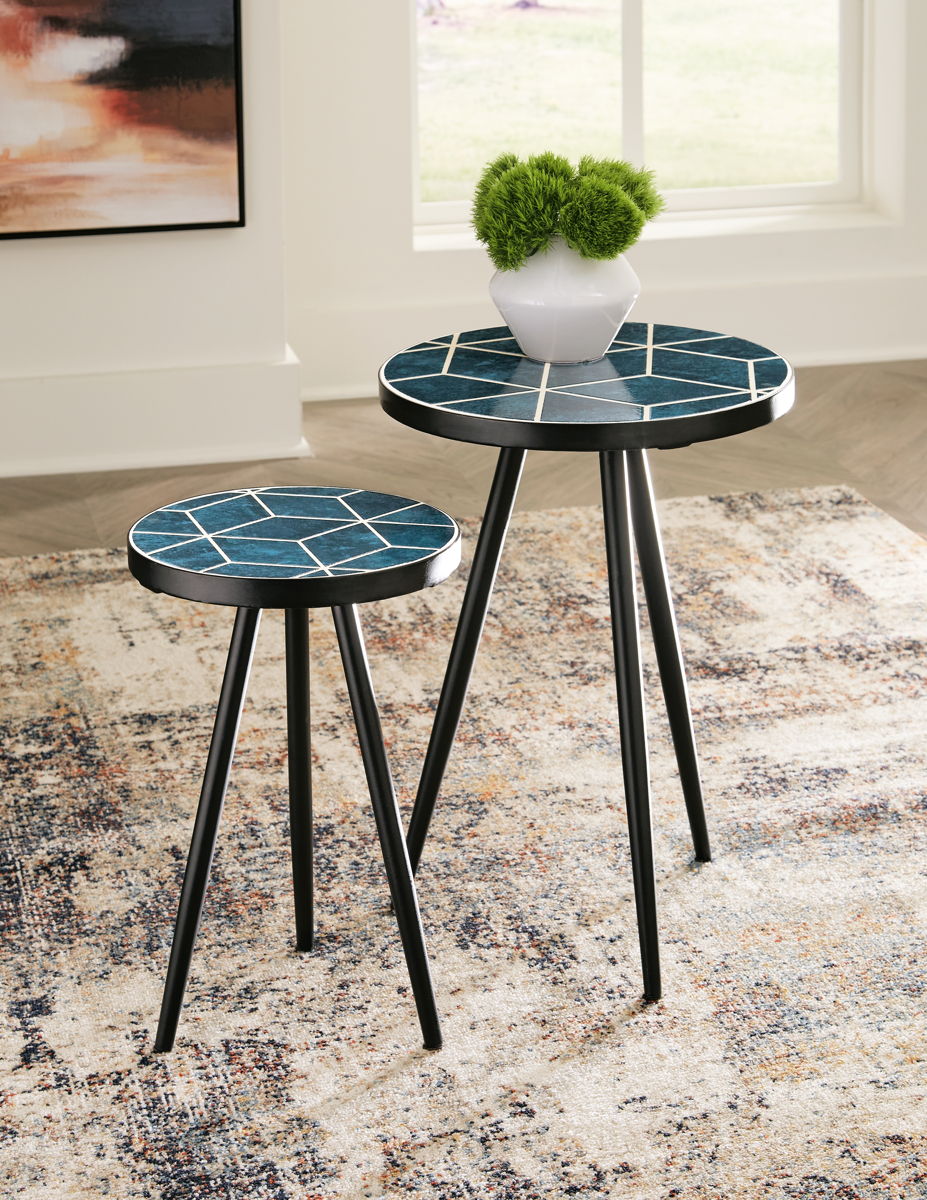 Clairbelle - Accent Table (Set of 2) - Teal - Image 4