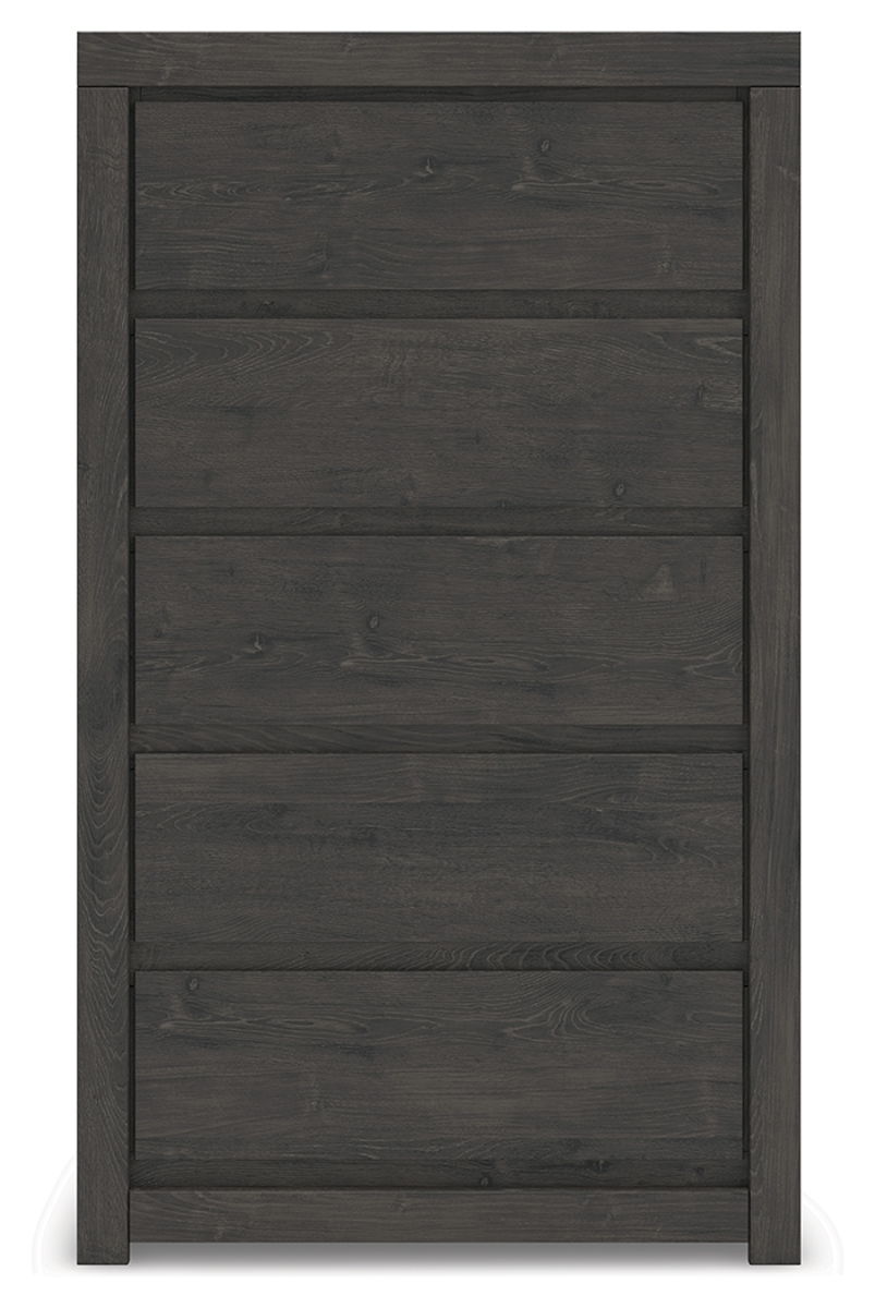 Fraluna - Five Drawer Chest - Charcoal - Image 7
