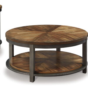 Roybeck - Occasional Table Set (Set of 3) - Light Brown / Bronze