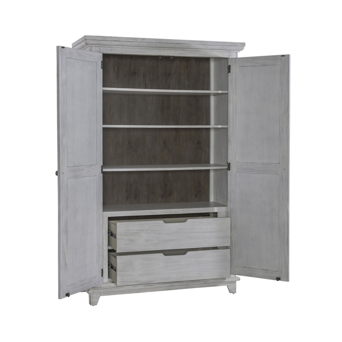 River Place - Armoire - Riverstone White & Tobacco - Image 10