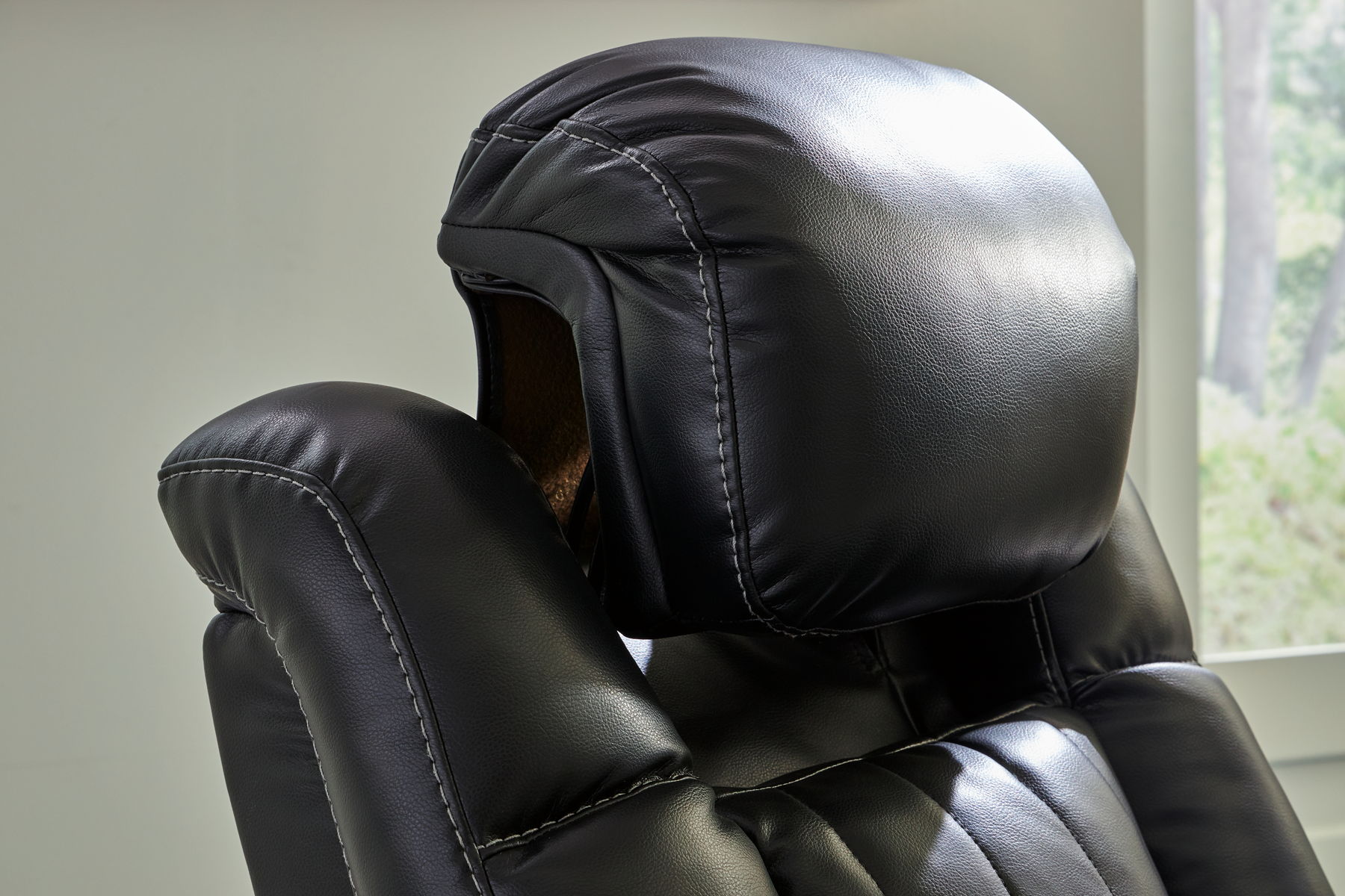 Caveman Den - Power Recliner/ Adj Headrest - Midnight - Image 8