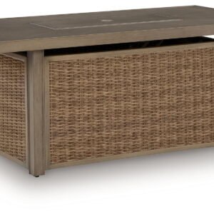 Laguna Heights - Rectangular Fire Pit Table - Beige